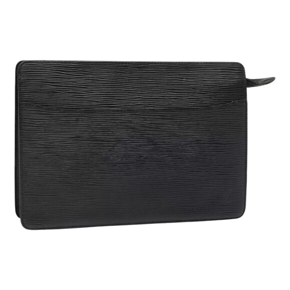 LOUIS VUITTON Epi Pochette Homme Clutch Bag Black Noir M52522 LV Auth 89187 - Picture 1 of 16